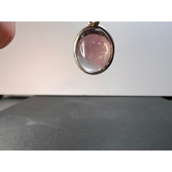 NEW lilac bi color tourmaline sterling silver pendant 2.70 grams - Picture 6 of 16